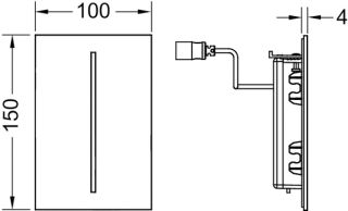 TECE Панель смыва писсуара TECEfilo 7,2 В 9242071